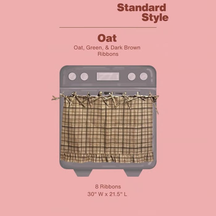 🧺 Handmade Oven Skirts | Farmhouse Kitchen Décor🔒 Heat-Resistant | 🎀 Effortless Install | ✨ Hide Clutter & Elevate Style